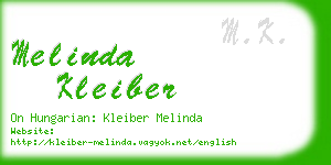 melinda kleiber business card